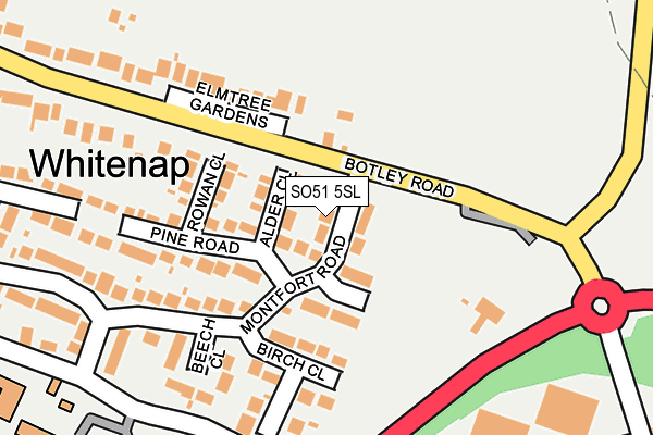 SO51 5SL map - OS OpenMap – Local (Ordnance Survey)