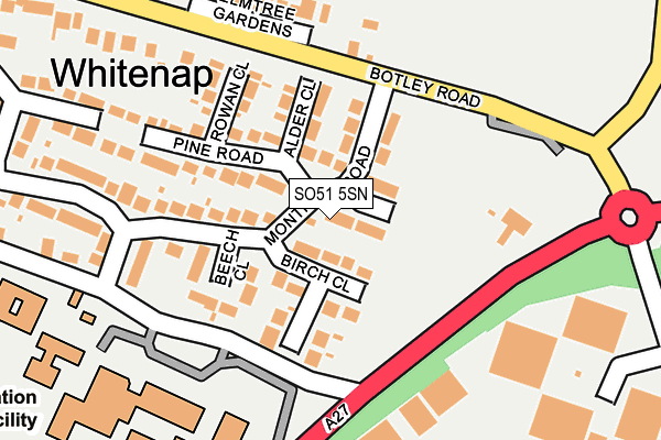SO51 5SN map - OS OpenMap – Local (Ordnance Survey)