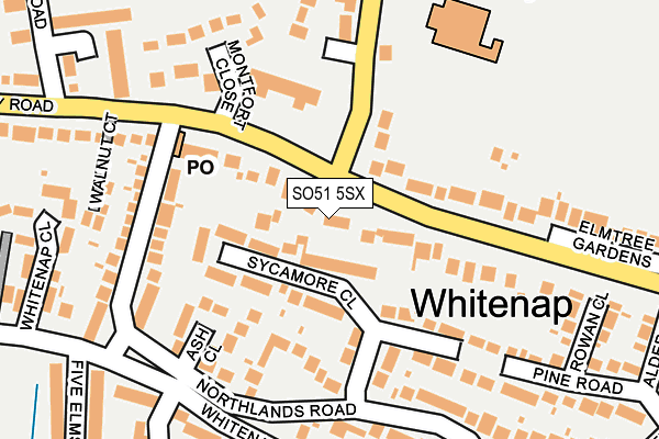 SO51 5SX map - OS OpenMap – Local (Ordnance Survey)