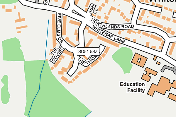 SO51 5SZ map - OS OpenMap – Local (Ordnance Survey)