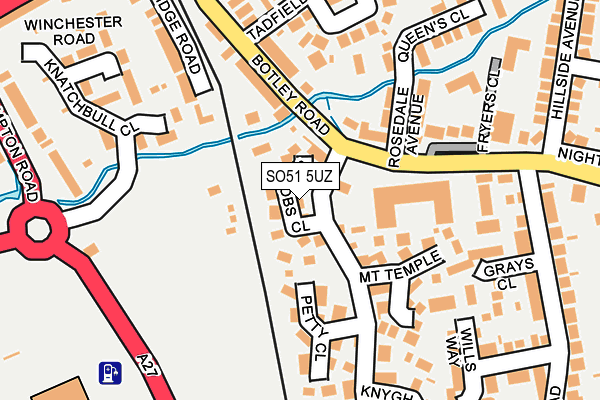 SO51 5UZ map - OS OpenMap – Local (Ordnance Survey)