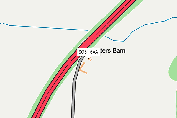 SO51 6AA map - OS OpenMap – Local (Ordnance Survey)