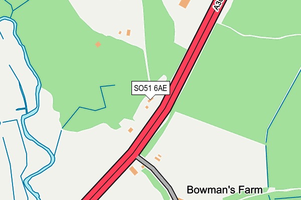 SO51 6AE map - OS OpenMap – Local (Ordnance Survey)