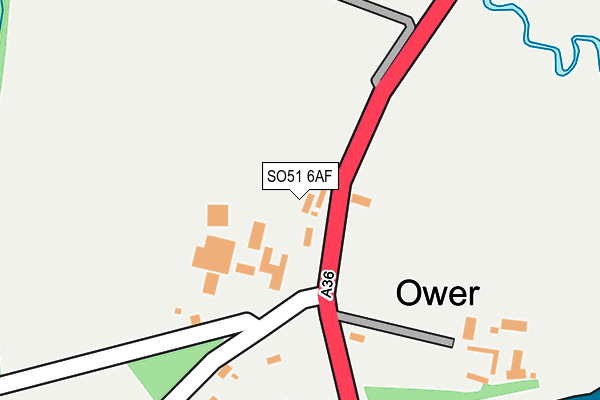 SO51 6AF map - OS OpenMap – Local (Ordnance Survey)