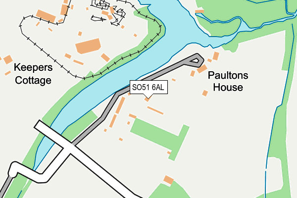 SO51 6AL map - OS OpenMap – Local (Ordnance Survey)