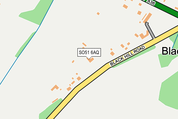 SO51 6AQ map - OS OpenMap – Local (Ordnance Survey)