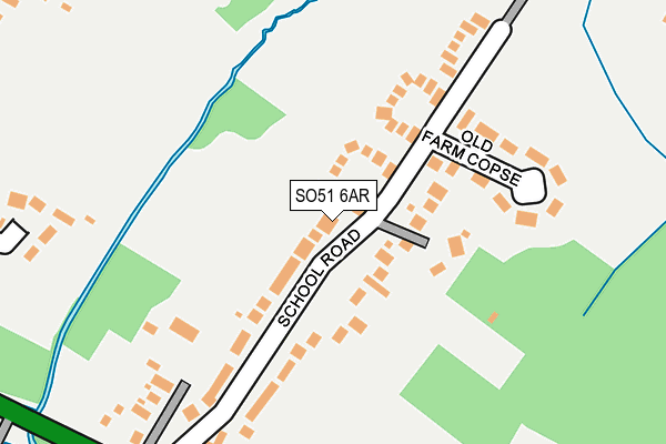 SO51 6AR map - OS OpenMap – Local (Ordnance Survey)