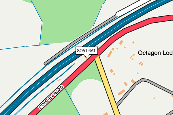 SO51 6AT map - OS OpenMap – Local (Ordnance Survey)