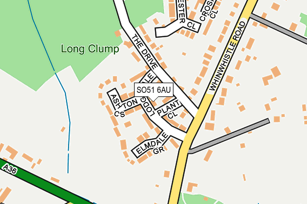 SO51 6AU map - OS OpenMap – Local (Ordnance Survey)