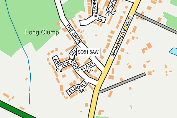 SO51 6AW map - OS OpenMap – Local (Ordnance Survey)