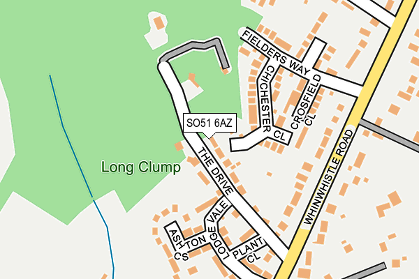 SO51 6AZ map - OS OpenMap – Local (Ordnance Survey)