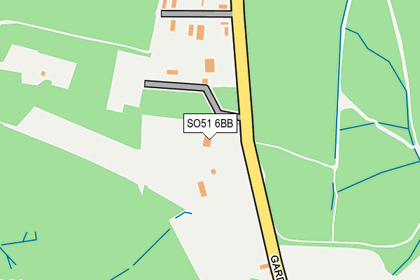 SO51 6BB map - OS OpenMap – Local (Ordnance Survey)
