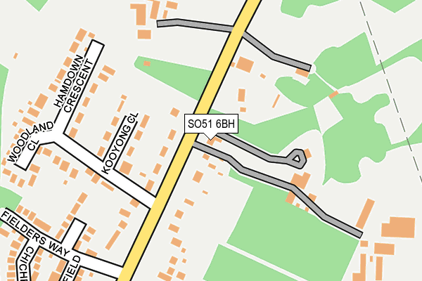 SO51 6BH map - OS OpenMap – Local (Ordnance Survey)