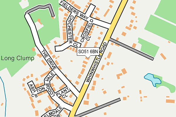 SO51 6BN map - OS OpenMap – Local (Ordnance Survey)