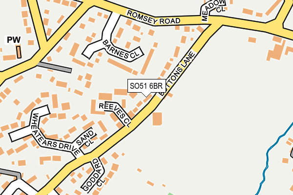 SO51 6BR map - OS OpenMap – Local (Ordnance Survey)