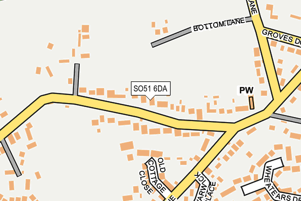 SO51 6DA map - OS OpenMap – Local (Ordnance Survey)