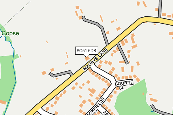 SO51 6DB map - OS OpenMap – Local (Ordnance Survey)
