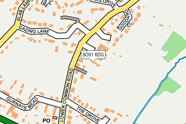 SO51 6DG map - OS OpenMap – Local (Ordnance Survey)