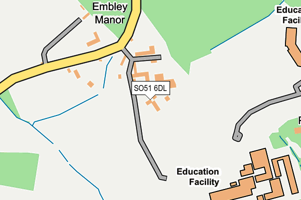 SO51 6DL map - OS OpenMap – Local (Ordnance Survey)