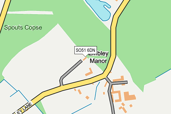 SO51 6DN map - OS OpenMap – Local (Ordnance Survey)