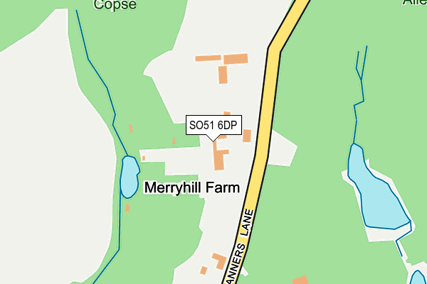 SO51 6DP map - OS OpenMap – Local (Ordnance Survey)