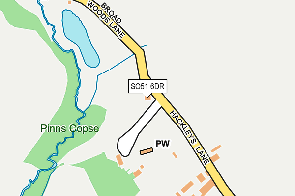 SO51 6DR map - OS OpenMap – Local (Ordnance Survey)