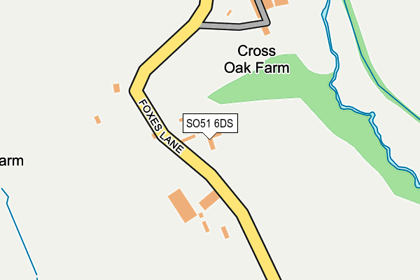 SO51 6DS map - OS OpenMap – Local (Ordnance Survey)