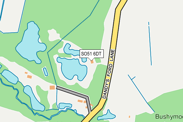 SO51 6DT map - OS OpenMap – Local (Ordnance Survey)