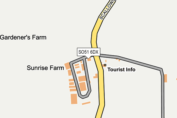 SO51 6DX map - OS OpenMap – Local (Ordnance Survey)