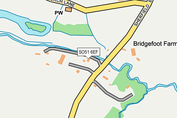 SO51 6EF map - OS OpenMap – Local (Ordnance Survey)