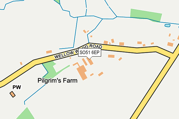 SO51 6EP map - OS OpenMap – Local (Ordnance Survey)