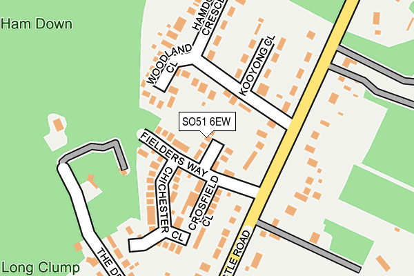 SO51 6EW map - OS OpenMap – Local (Ordnance Survey)