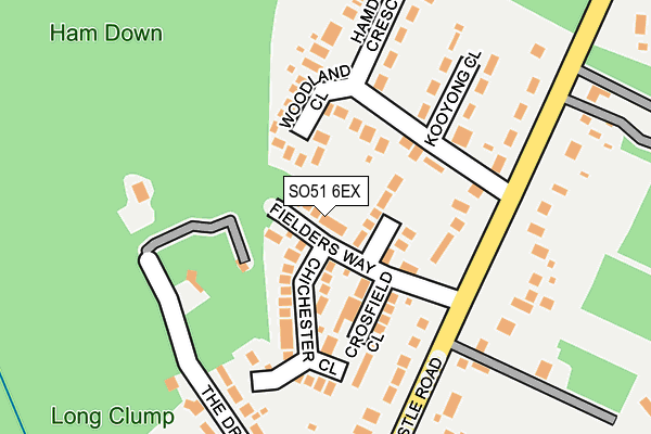 SO51 6EX map - OS OpenMap – Local (Ordnance Survey)