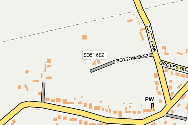 SO51 6EZ map - OS OpenMap – Local (Ordnance Survey)