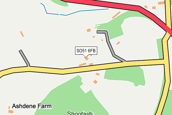 SO51 6FB map - OS OpenMap – Local (Ordnance Survey)