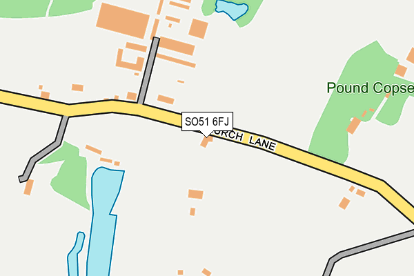 SO51 6FJ map - OS OpenMap – Local (Ordnance Survey)