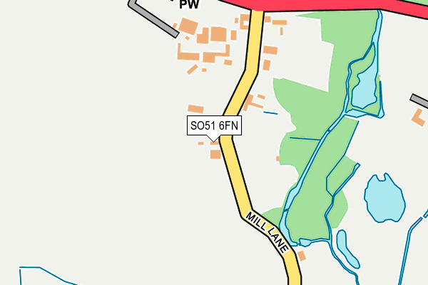 SO51 6FN map - OS OpenMap – Local (Ordnance Survey)