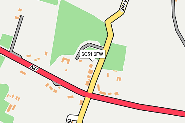 SO51 6FW map - OS OpenMap – Local (Ordnance Survey)