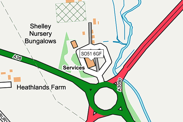 SO51 6GF map - OS OpenMap – Local (Ordnance Survey)