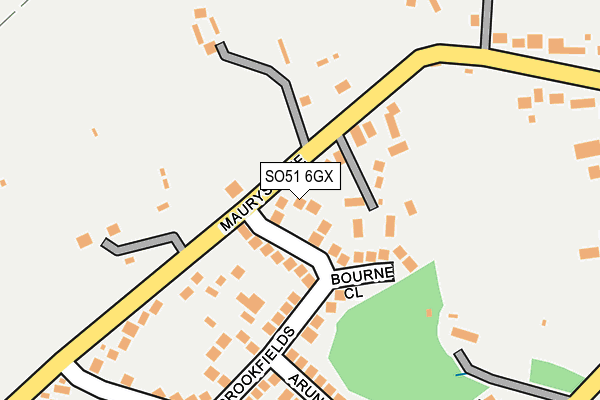 SO51 6GX map - OS OpenMap – Local (Ordnance Survey)