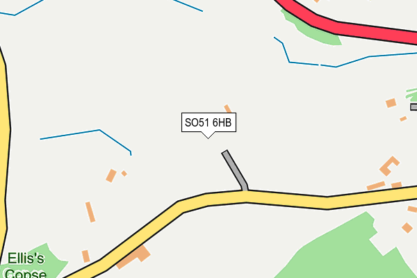 SO51 6HB map - OS OpenMap – Local (Ordnance Survey)