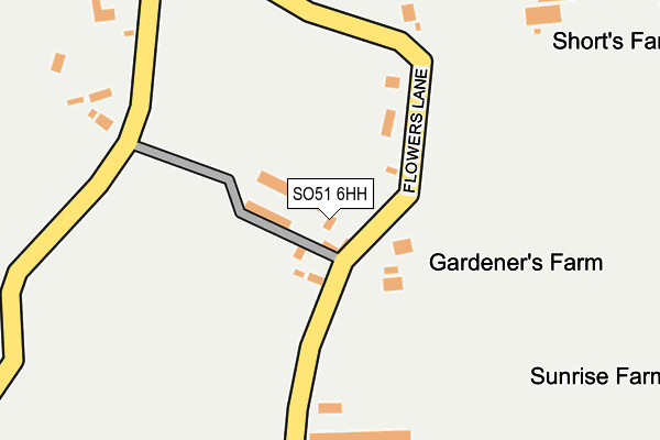 SO51 6HH map - OS OpenMap – Local (Ordnance Survey)