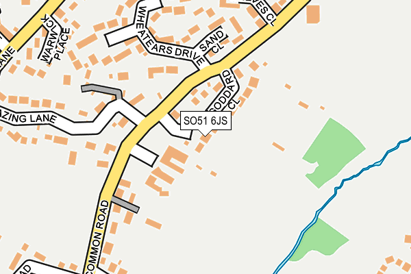 SO51 6JS map - OS OpenMap – Local (Ordnance Survey)