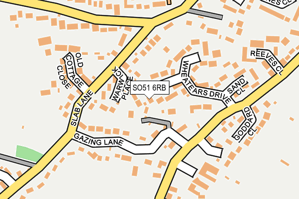 SO51 6RB map - OS OpenMap – Local (Ordnance Survey)