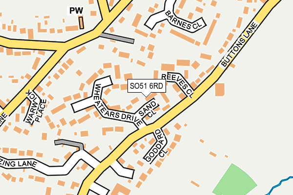 SO51 6RD map - OS OpenMap – Local (Ordnance Survey)