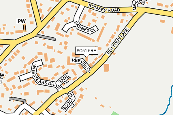 SO51 6RE map - OS OpenMap – Local (Ordnance Survey)