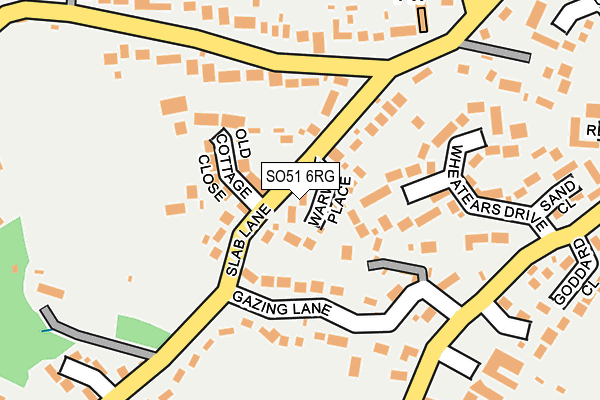 SO51 6RG map - OS OpenMap – Local (Ordnance Survey)