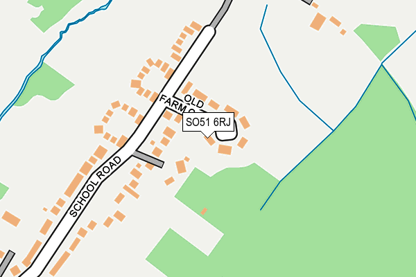 SO51 6RJ map - OS OpenMap – Local (Ordnance Survey)