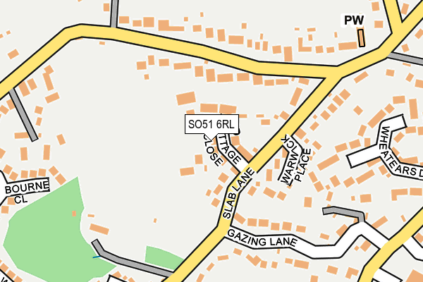 SO51 6RL map - OS OpenMap – Local (Ordnance Survey)