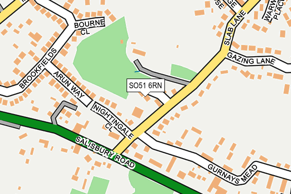 SO51 6RN map - OS OpenMap – Local (Ordnance Survey)